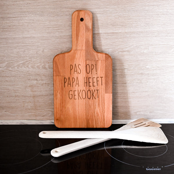 Borrelplank - Pas op!