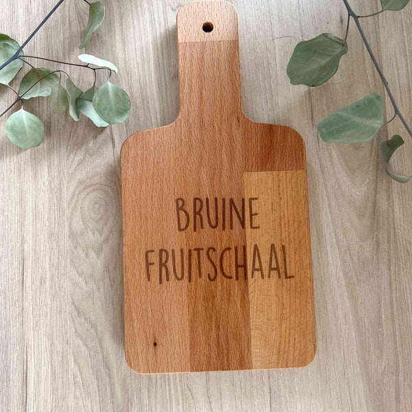 Borrelplank - Bruine fruitschaal