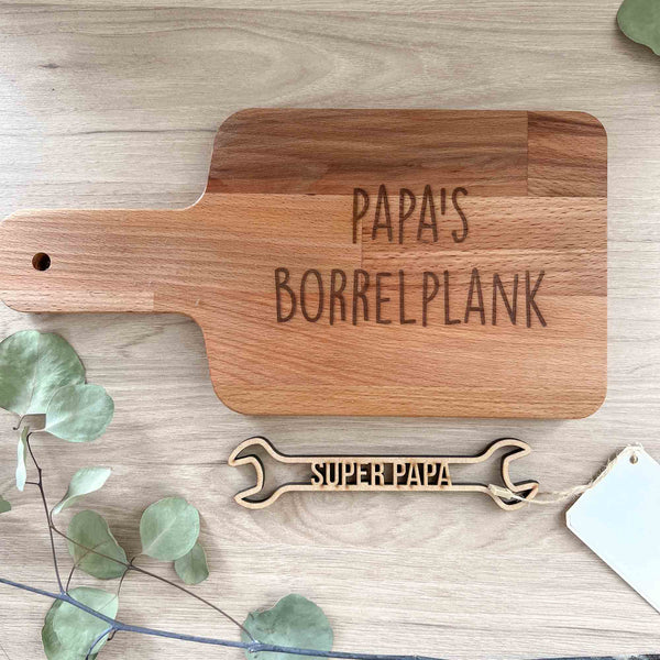 Cadeaupakket - Borrelplank + wensbloem